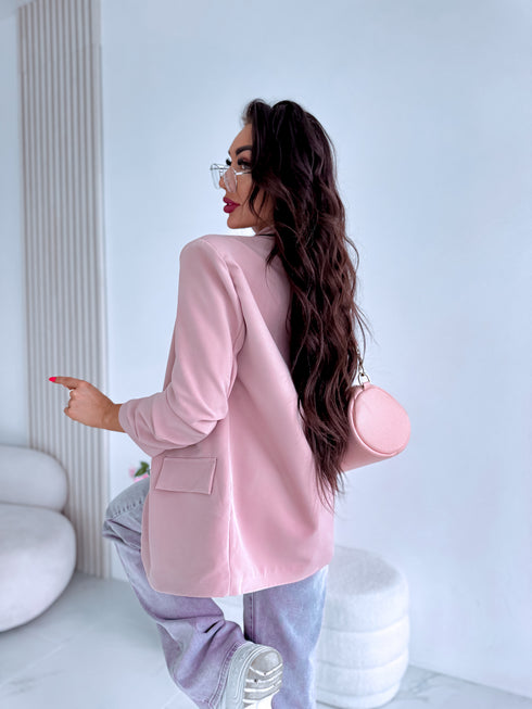 Veci rozā, ONE SIZE žakete + balts tops